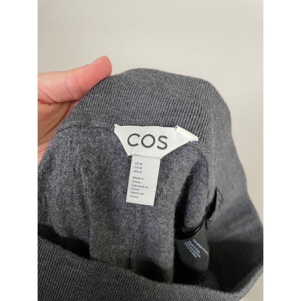 Cos Wool Hooded Sweater and Wide Leg Pants Matching Set in Gray Size Medium - Picture 8 of 15